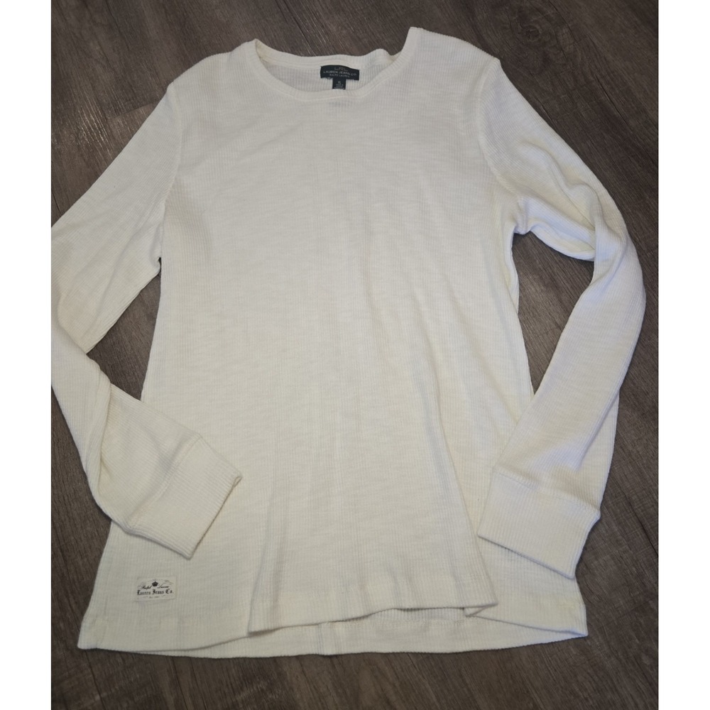 Lauren Ralph Lauren White Waffle Long Sleeve‎ Size XL